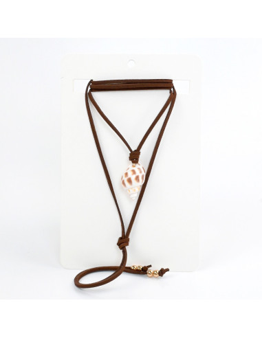 Collar de Gamuza Natural Shell