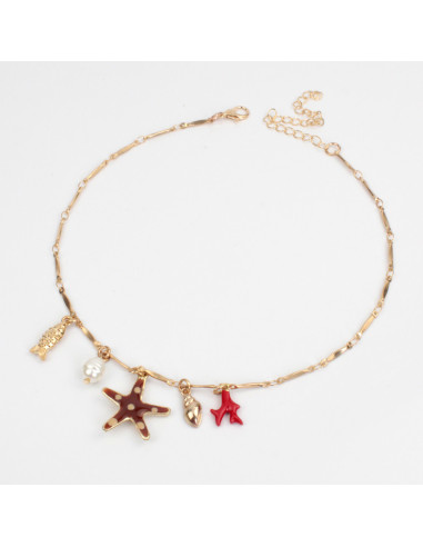 Collar Multicharms Colored Star