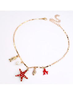 Collar Multicharms Colored Star
