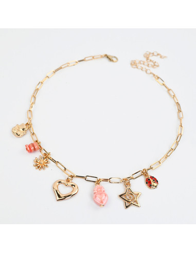 Collar Multicharms Ceramic Love