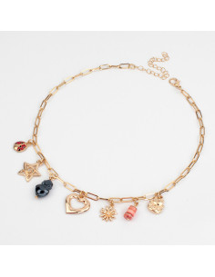 Collar Multicharms Ceramic Love