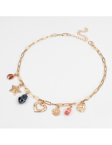 Collar Multicharms Ceramic Love