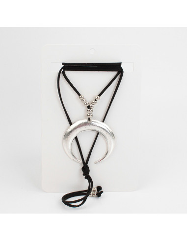 Collar de Gamuza Silver Moon