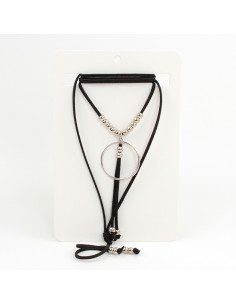 Collar de Gamuza Suede Silver