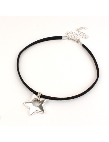 Choker de Gamuza Star