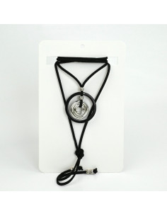 Collar de Gamuza Black and Silver