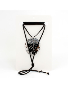 Collar de Gamuza Monstera