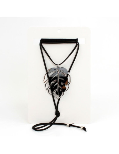 Collar de Gamuza Monstera