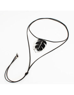 Collar de Gamuza Monstera