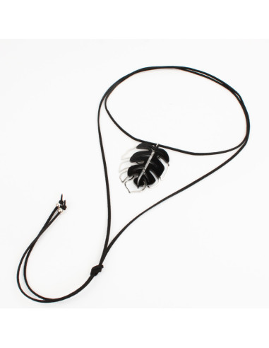 Collar de Gamuza Monstera