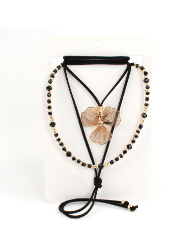 Set Collares Soleil Flower and Beads