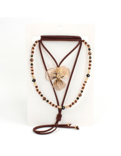 Set Collares Soleil Flower and Beads