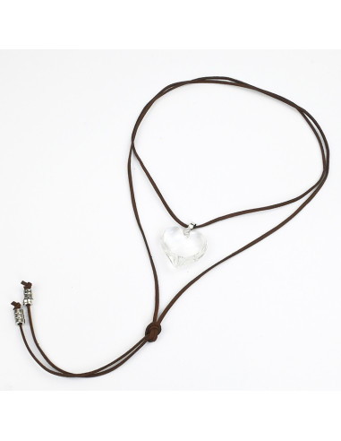 Collar de Gamuza Crystal Love