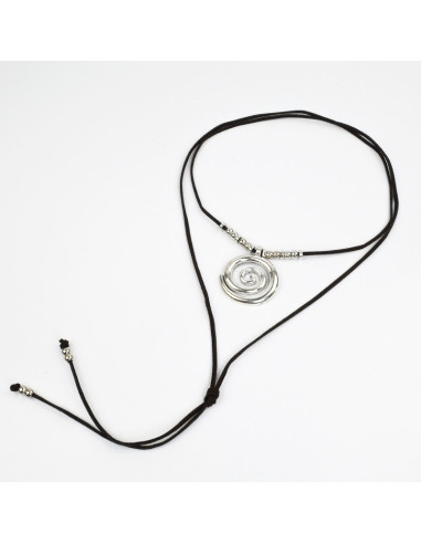Collar de Gamuza Silver Spiral