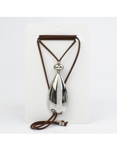 Collar de Gamuza Large Silver Tear