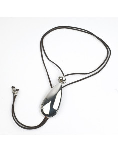 Collar de Gamuza Large Silver Tear