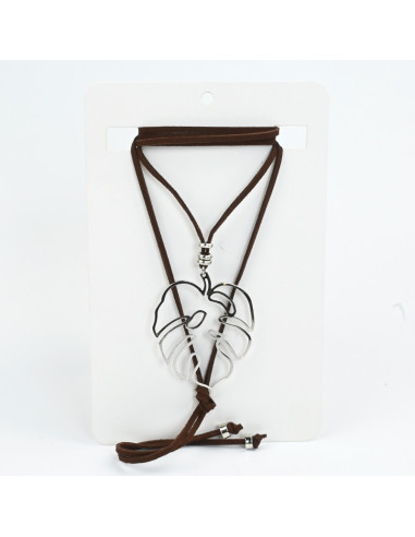 Collar de Gamuza Mostera Silver