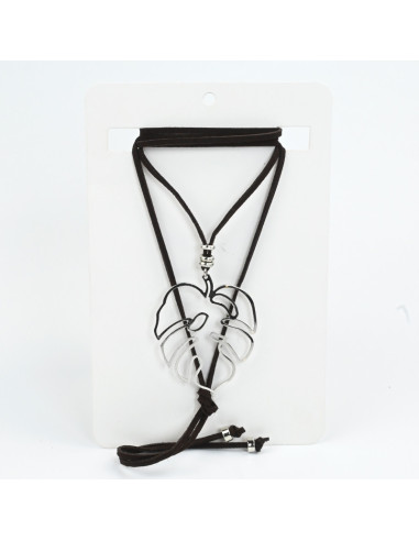 Collar de Gamuza Mostera Silver