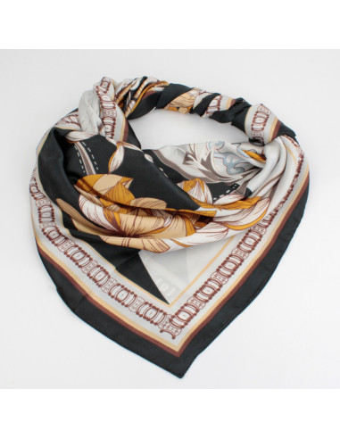 Pañuelo XXL Flower Clasic B&W