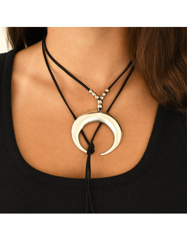 Collar de Gamuza Silver Moon