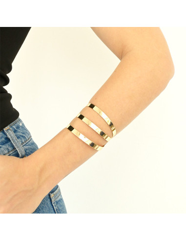 Brazalete Curved Lines Gold | Venta mayorista – Infinita