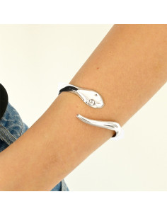 Brazalete Thin Silver Snake