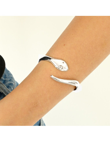 Brazalete Thin Silver Snake