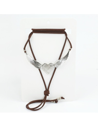 Collar de Gamuza Angelic Heart
