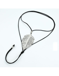 Collar de Gamuza Silver Leaf