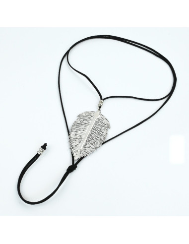 Collar de Gamuza Silver Leaf