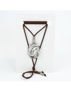 Collar de Gamuza Spiral Curves