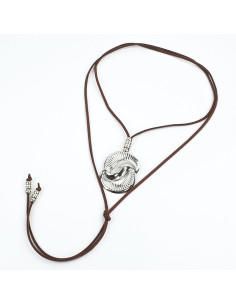 Collar de Gamuza Spiral Curves