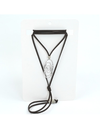 Collar de Gamuza  Silver Spiral