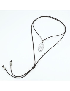 Collar de Gamuza  Silver Spiral