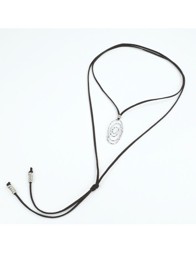 Collar de Gamuza  Silver Spiral