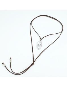 Collar de Gamuza  Silver Spiral