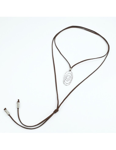 Collar de Gamuza  Silver Spiral