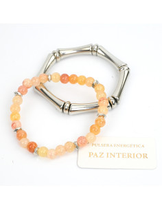 Set Pulsera Energy Silver Colored