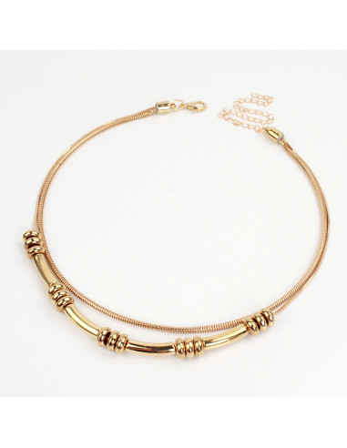 Collar de Cadenas Golden Tubes