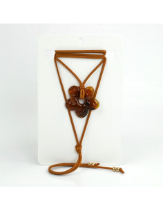 Collar de Gamuza Acrylic Flower