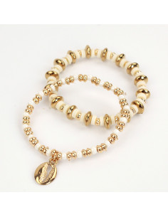 Set de Pulseras Elástica Gold Buzio