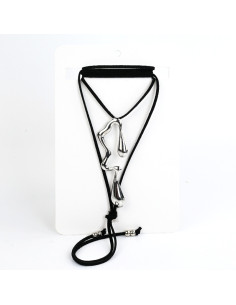 Collar de Gamuza Melted Silver