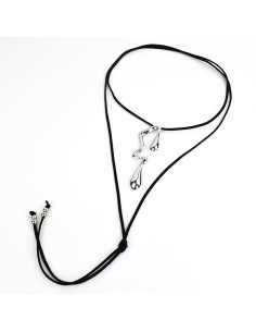 Collar de Gamuza Melted Silver