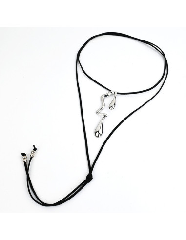 Collar de Gamuza Melted Silver