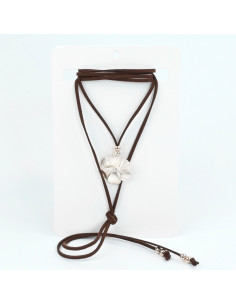 Collar de Gamuza Textured Flowers