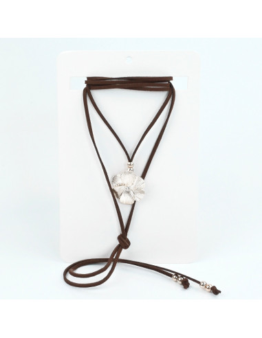 Collar de Gamuza Textured Flowers