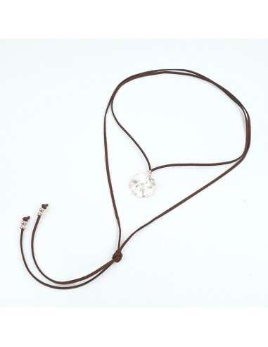 Collar de Gamuza Textured Flowers