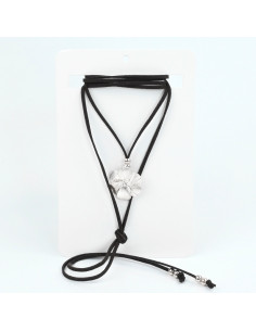 Collar de Gamuza Textured Flowers