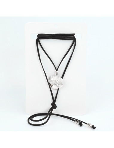 Collar de Gamuza Textured Flowers
