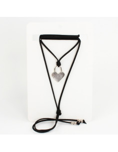 Collar de Gamuza Heart Block